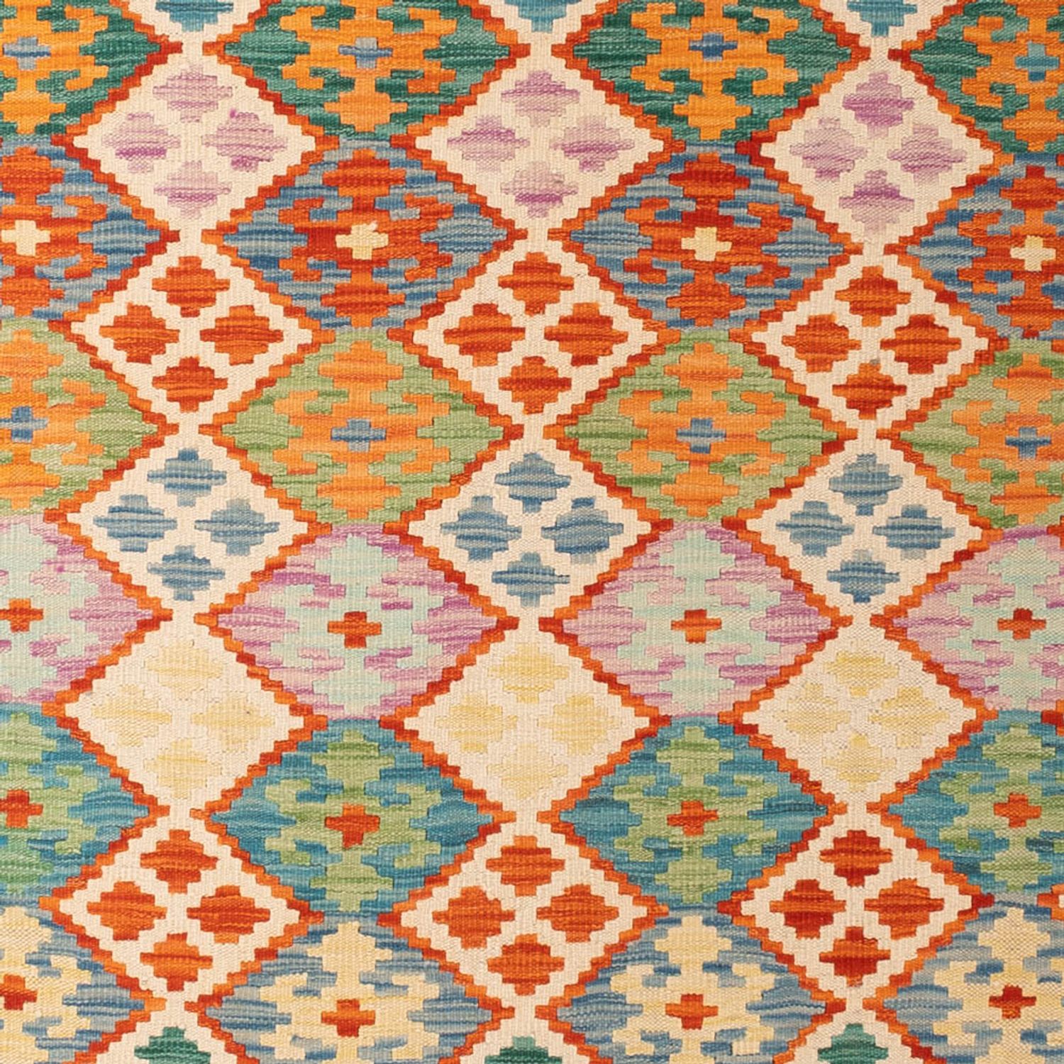 Kelim Rug - Splash - 306 x 201 cm - multicolored