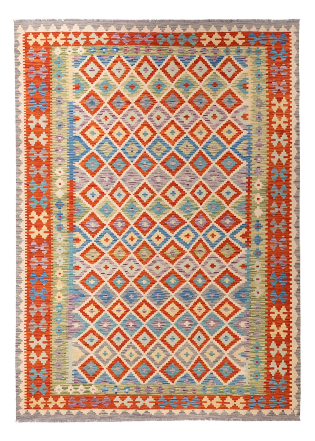 Kelim Rug - Splash - 298 x 208 cm - multicolored