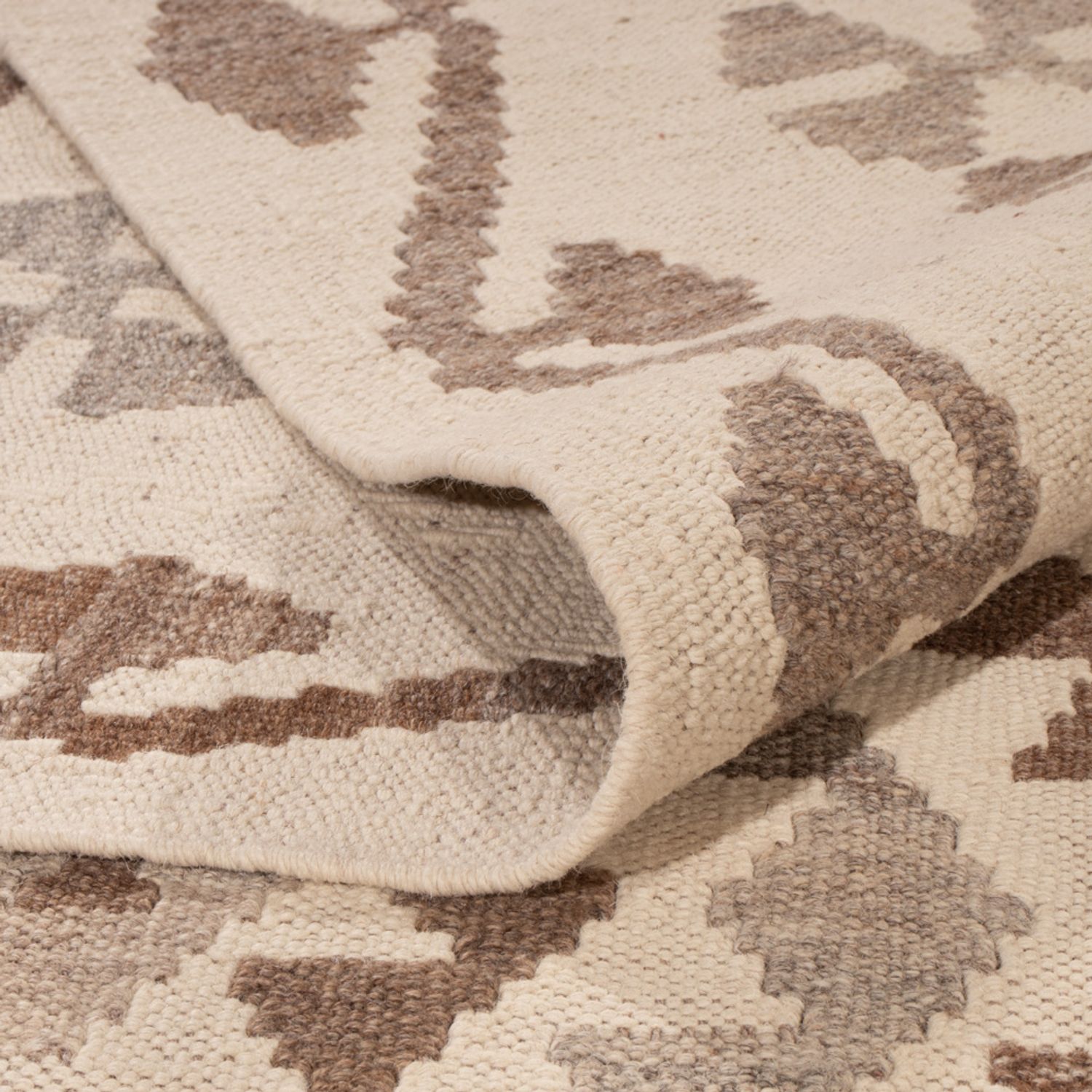 Kelim Rug - Splash - 289 x 201 cm - light grey