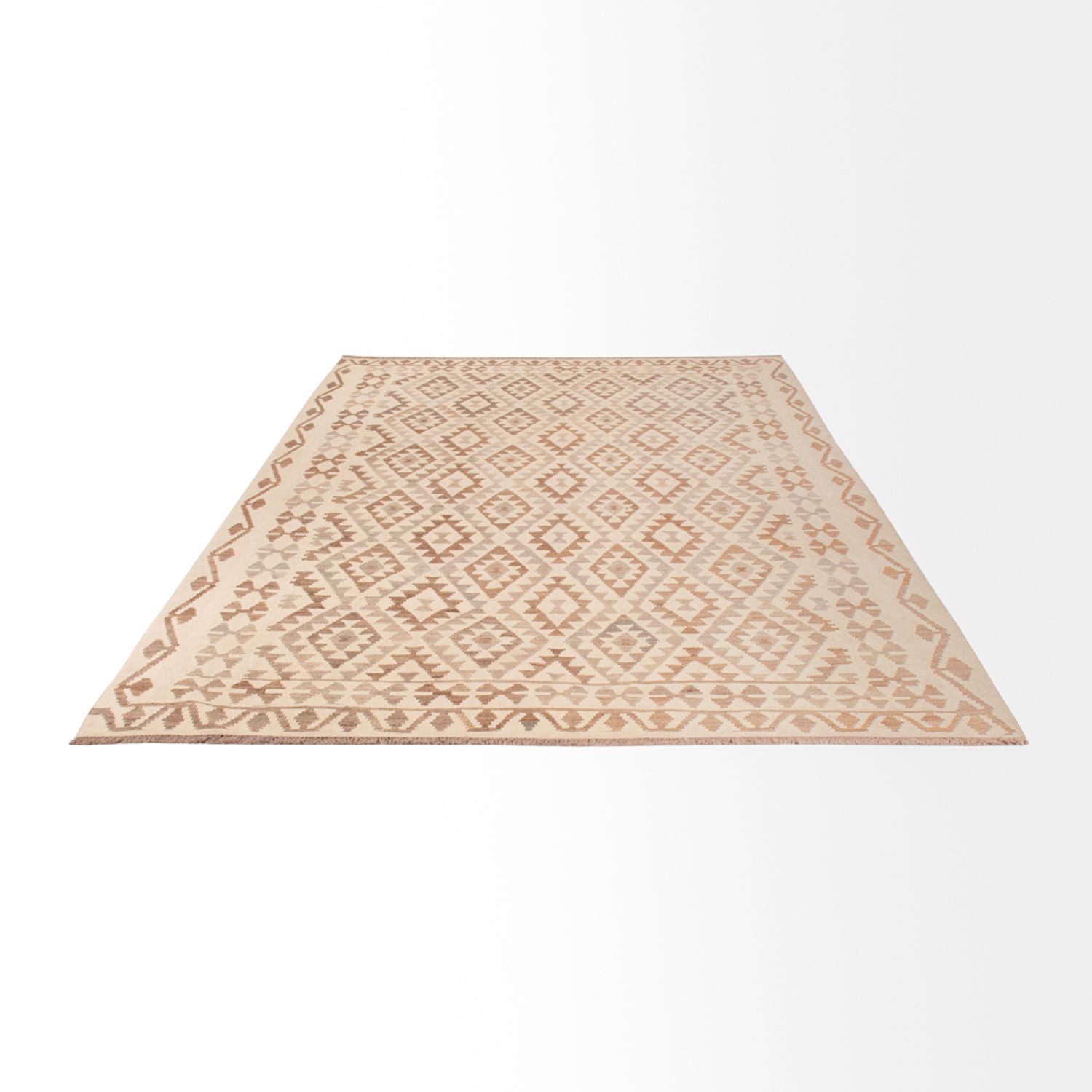 Kelim Rug - Splash - 289 x 201 cm - light grey