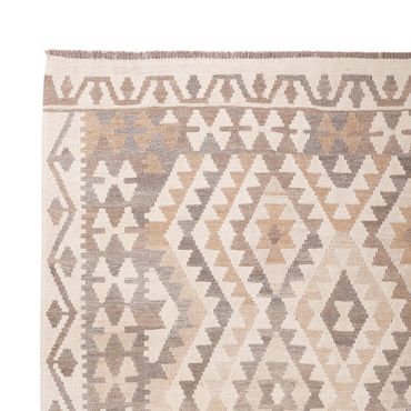 Kelim Rug - Splash - 291 x 207 cm - light grey