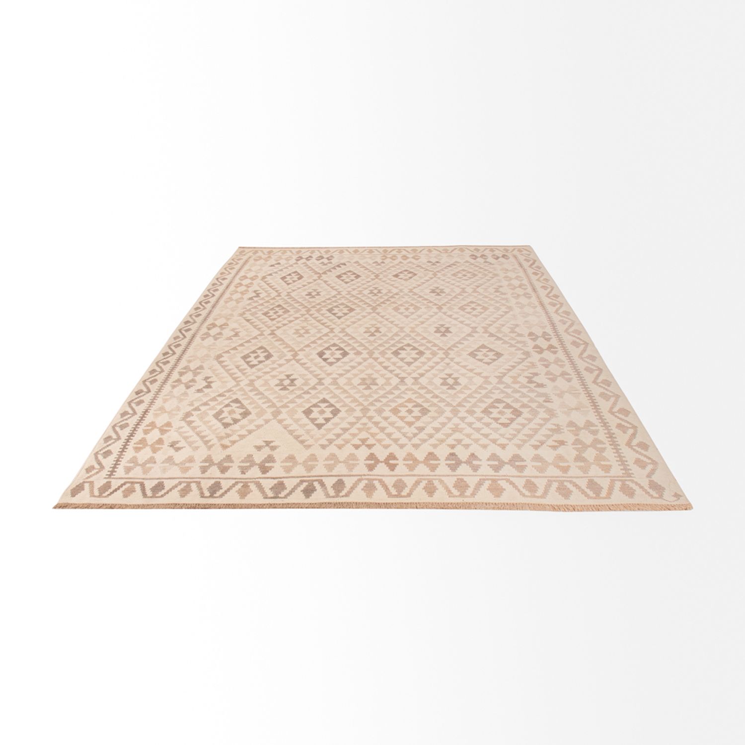 Kelim Rug - Splash - 294 x 208 cm - grey