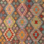 Kelim Rug - Splash - 304 x 211 cm - multicolored