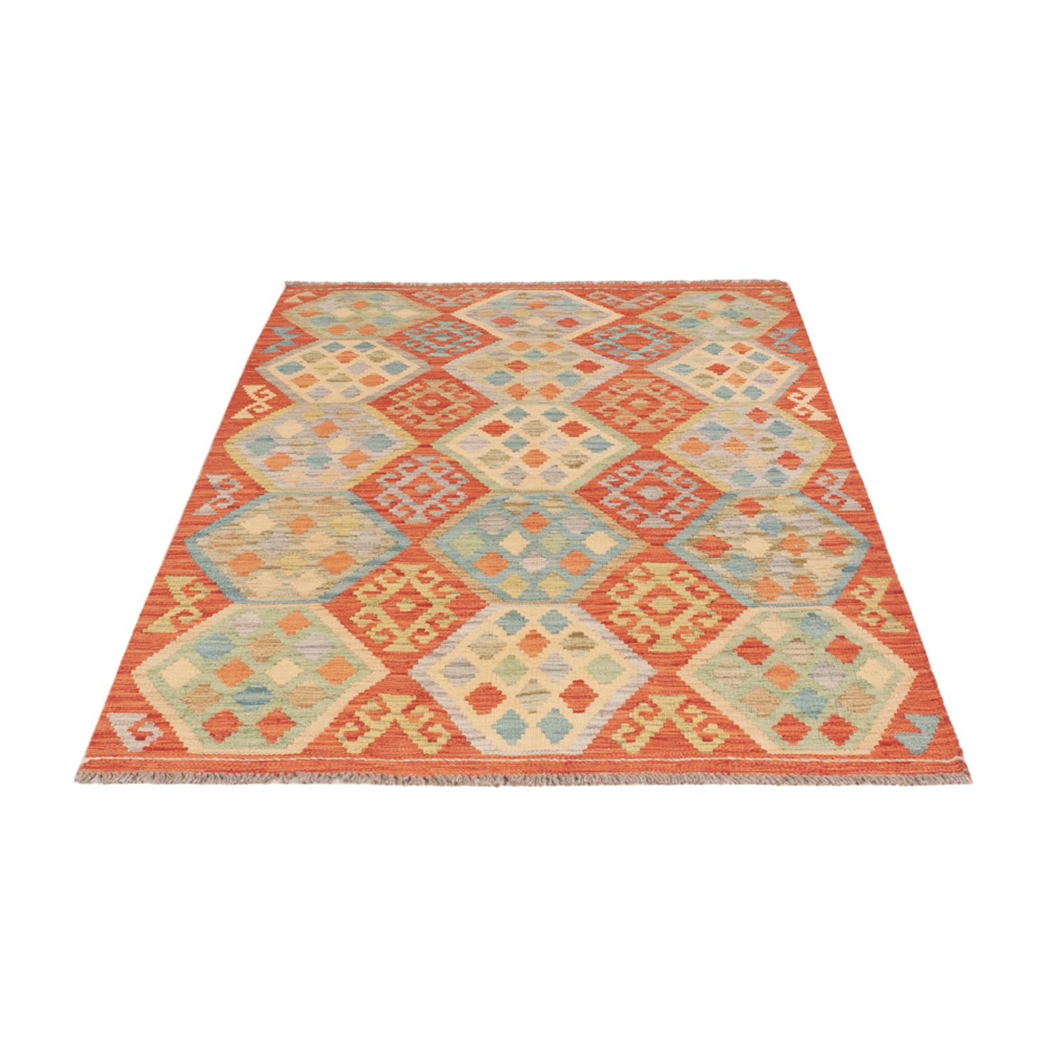 Kelim Rug - Splash - 186 x 122 cm - multicolored