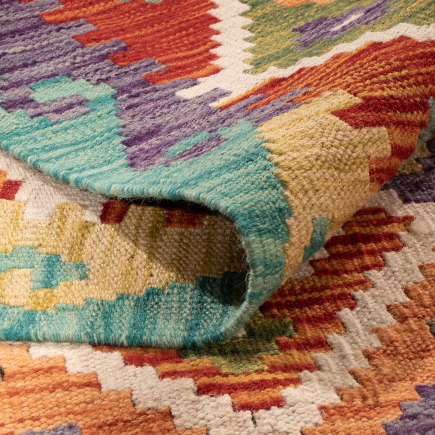 Kelim Rug - Splash - 293 x 213 cm - multicolored