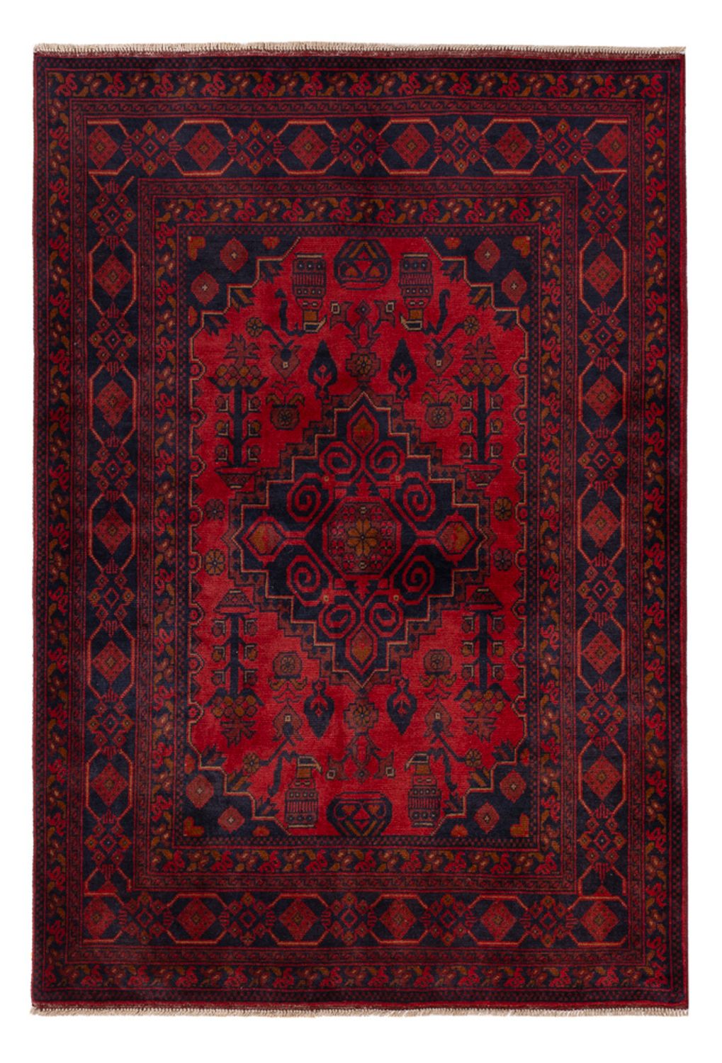 Afghan Rug - Kunduz - 197 x 128 cm - red