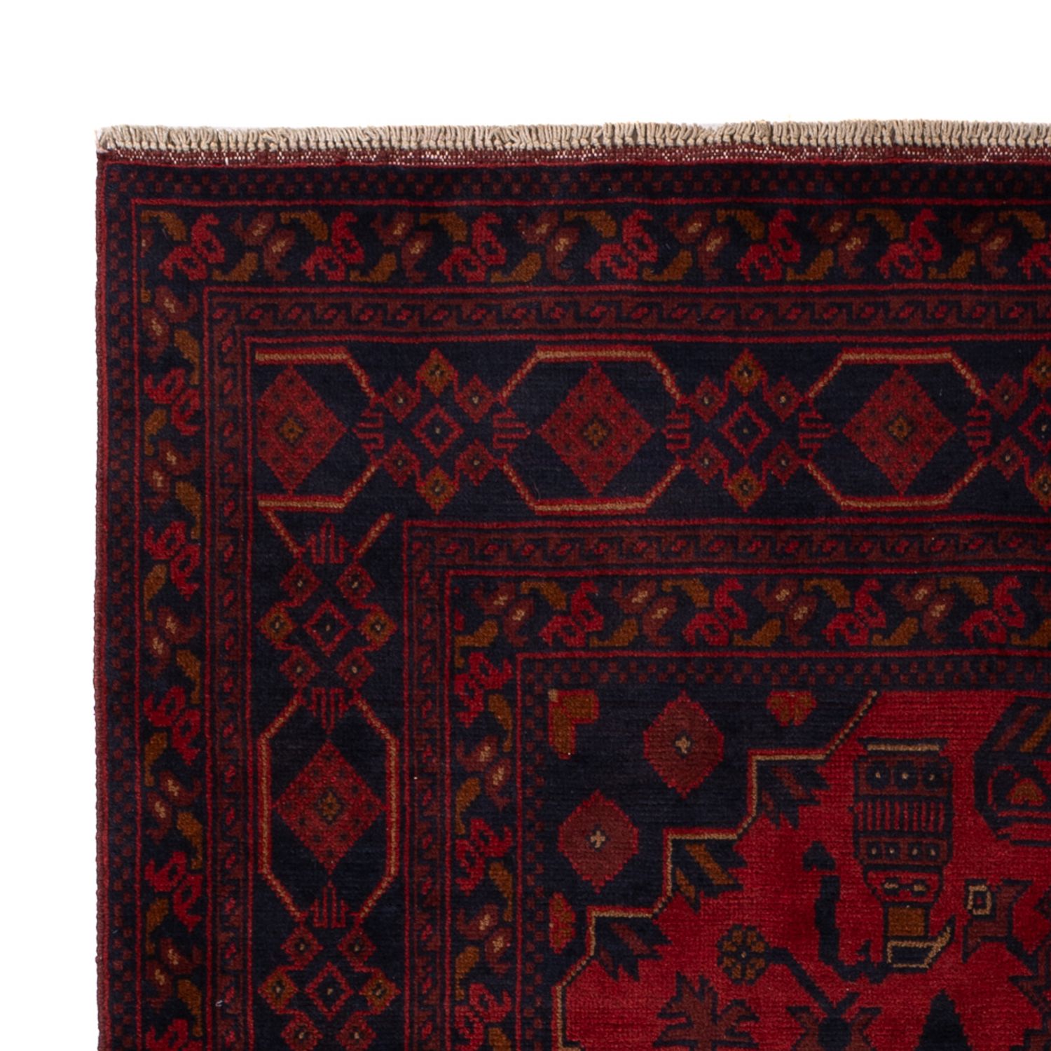 Afghan Rug - Kunduz - 197 x 128 cm - red
