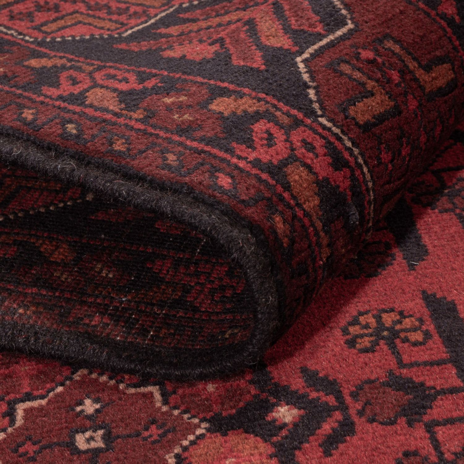 Afghan Rug - Kunduz - 191 x 127 cm - dark red