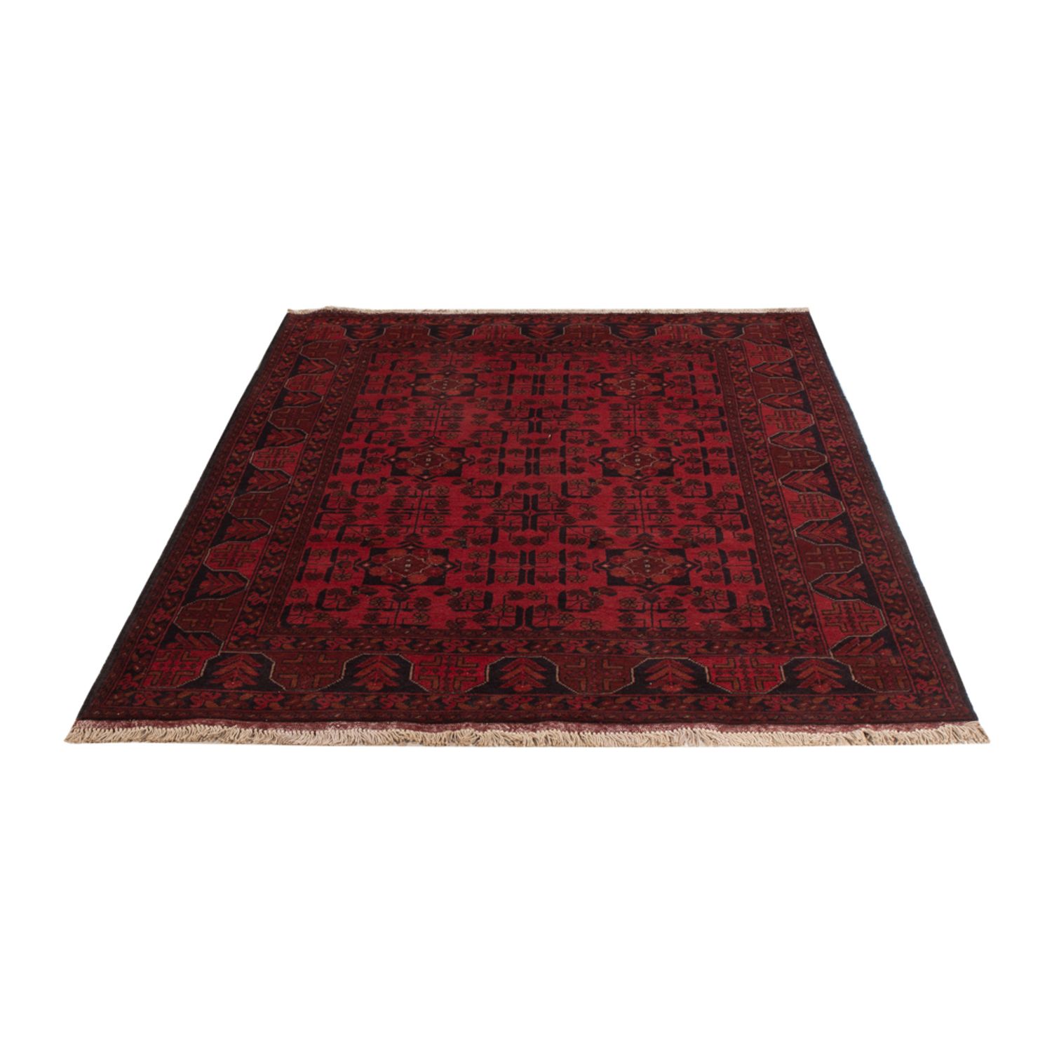 Afghan Rug - Kunduz - 191 x 127 cm - dark red