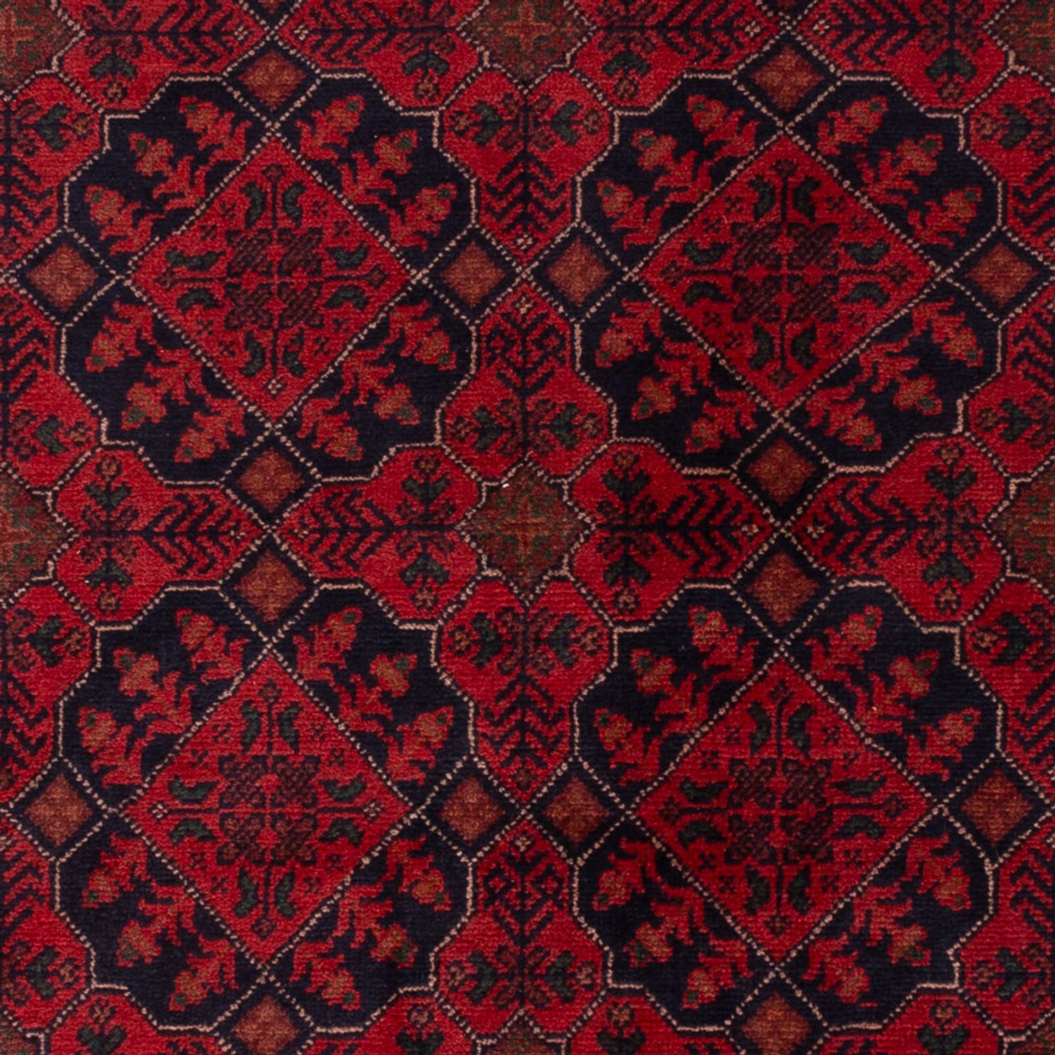 Afghan Rug - Kunduz - 198 x 125 cm - dark red