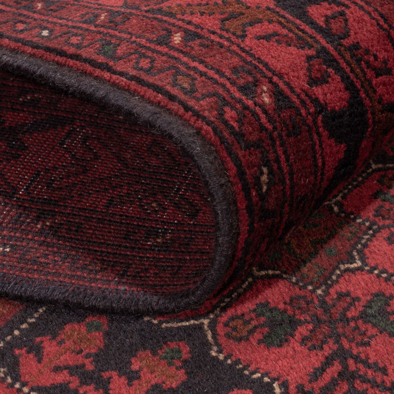 Afghan Rug - Kunduz - 195 x 123 cm - dark red