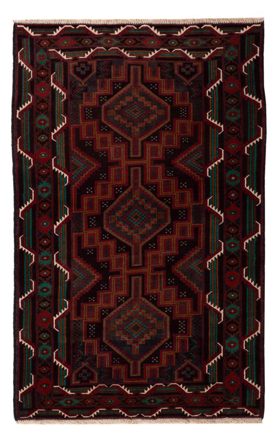 Belutsch Rug - 183 x 114 cm - dark red