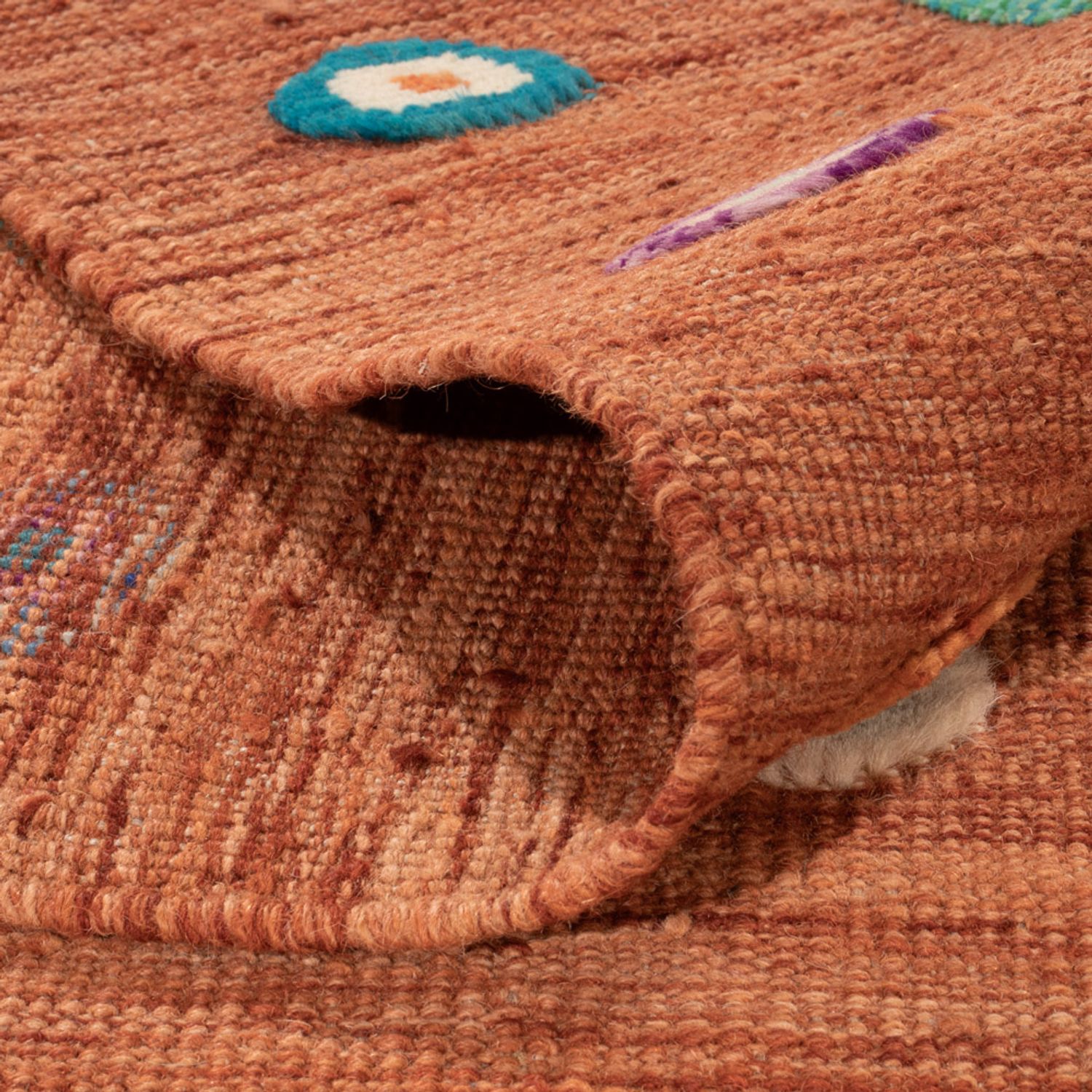 Kelim Rug - Splash - 290 x 207 cm - orange