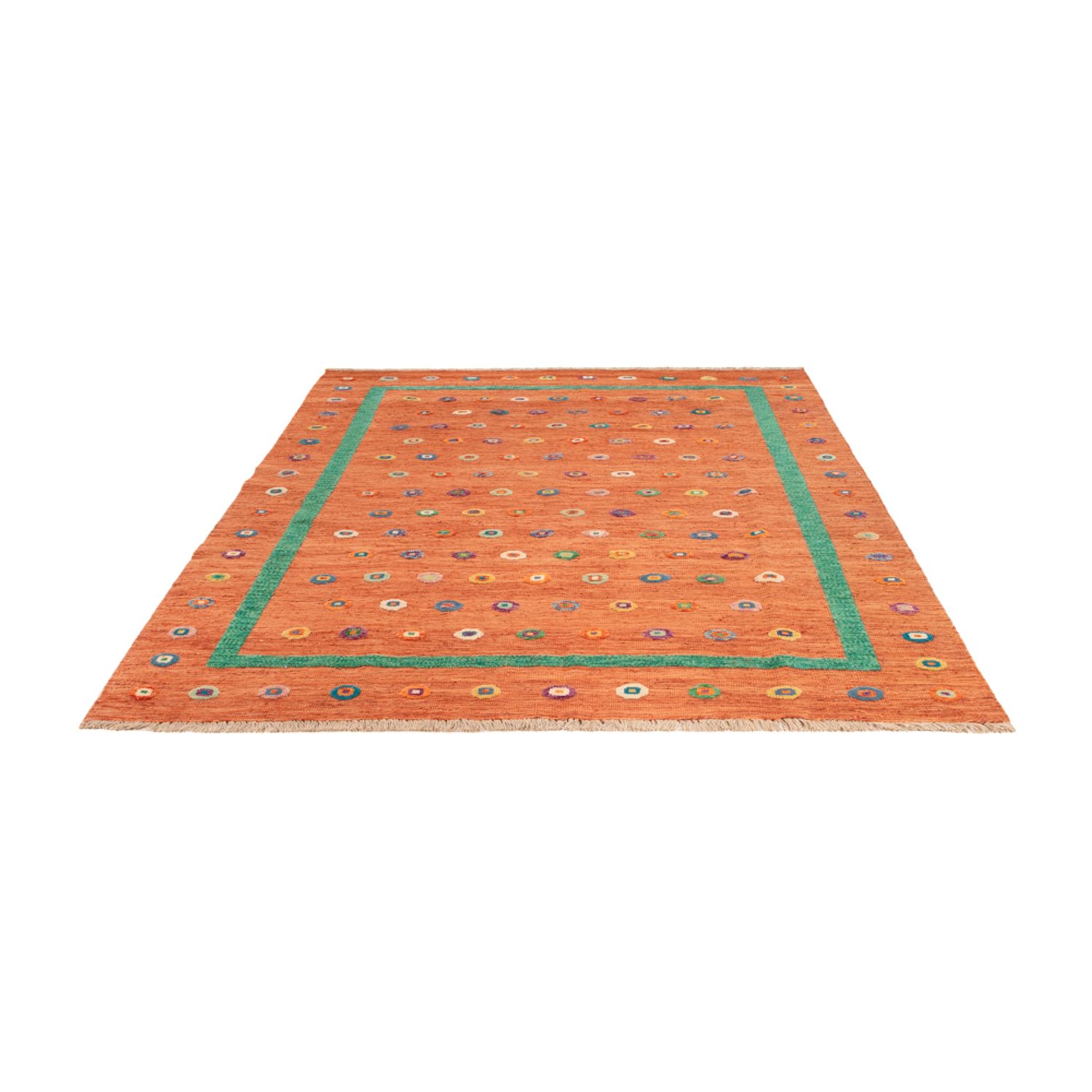 Kelim Rug - Splash - 290 x 207 cm - orange