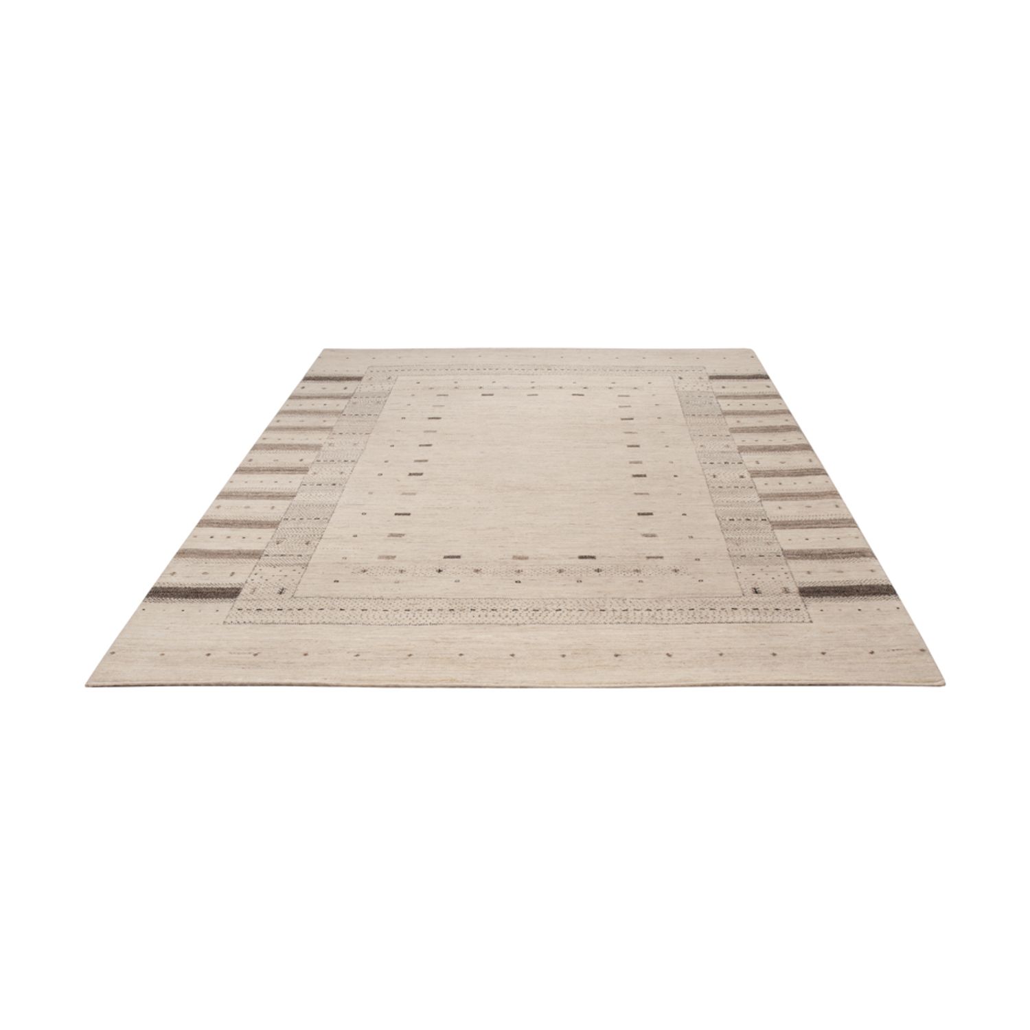 Gabbeh Rug - Loribaft Indus - 246 x 176 cm - light beige