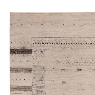 Gabbeh Rug - Loribaft Indus - 246 x 176 cm - light beige