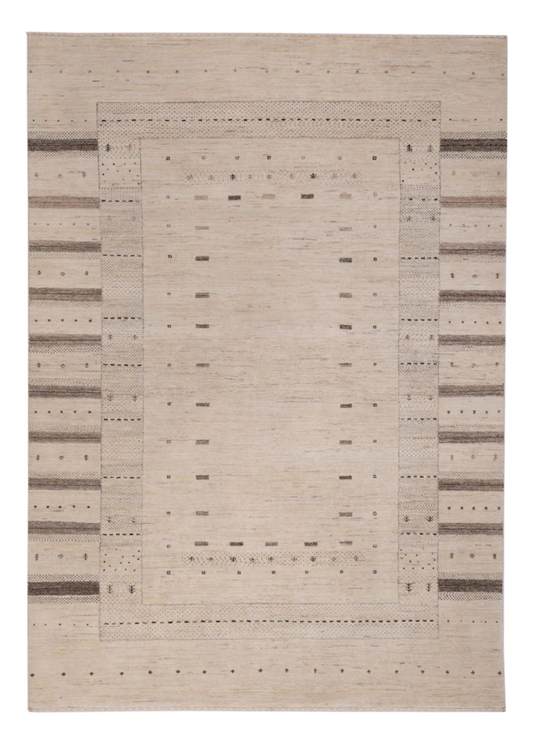 Gabbeh Rug - Loribaft Indus - 245 x 174 cm - light beige