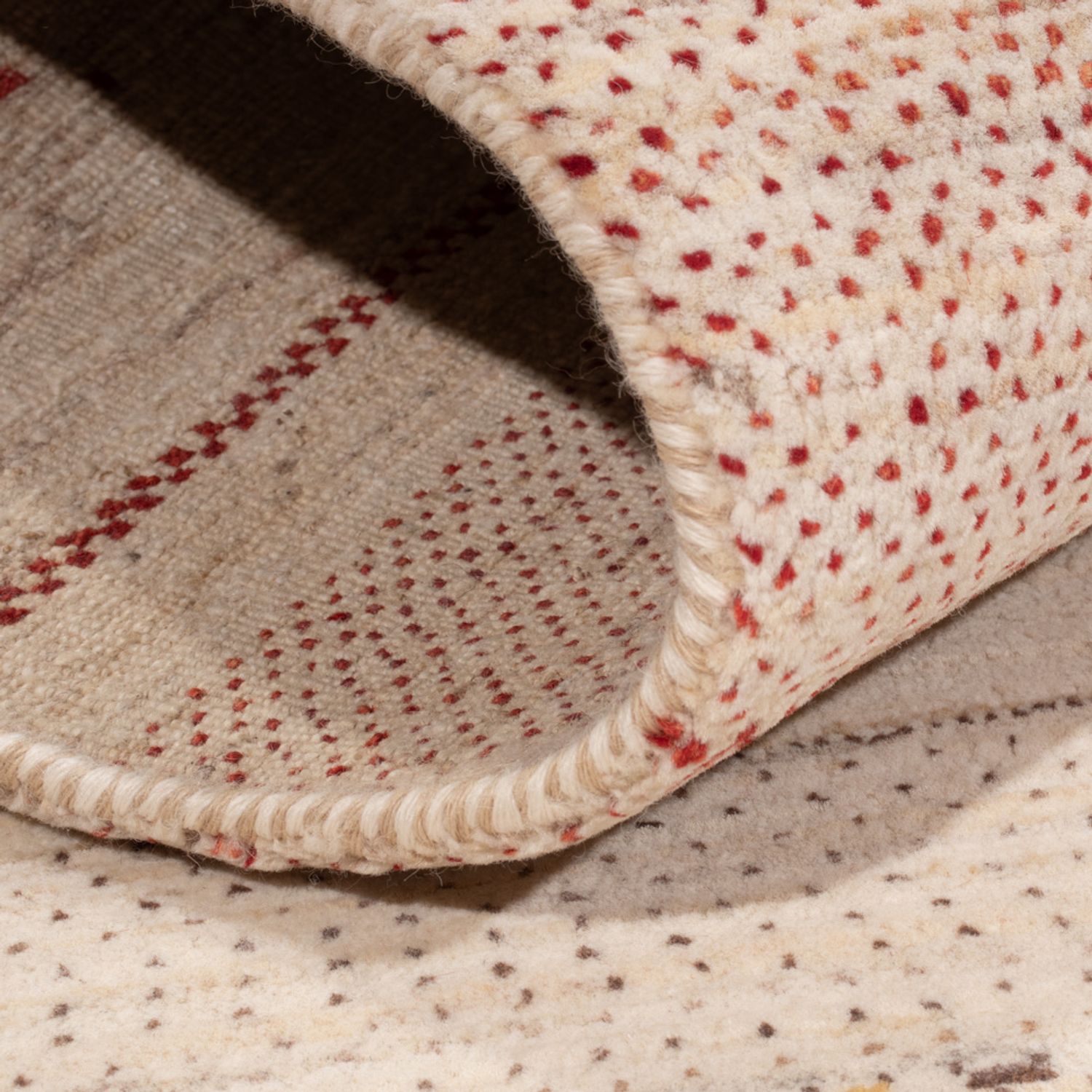 Gabbeh Rug - Loribaft Indus square  - 246 x 249 cm - light beige