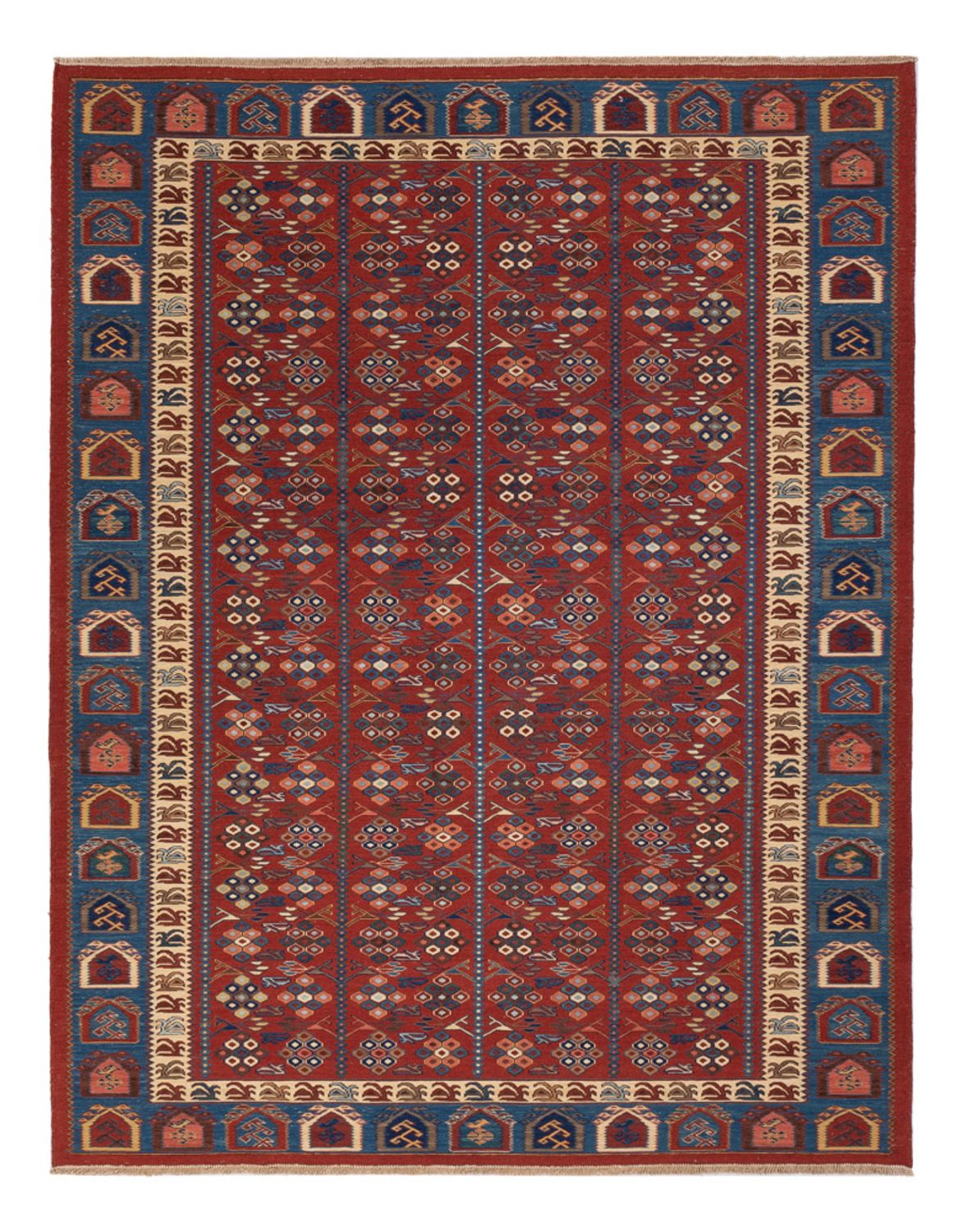 Kelim Rug - Oriental - Soumak - 228 x 175 cm - rust