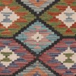 Kelim Rug - Splash square  - 104 x 97 cm - multicolored