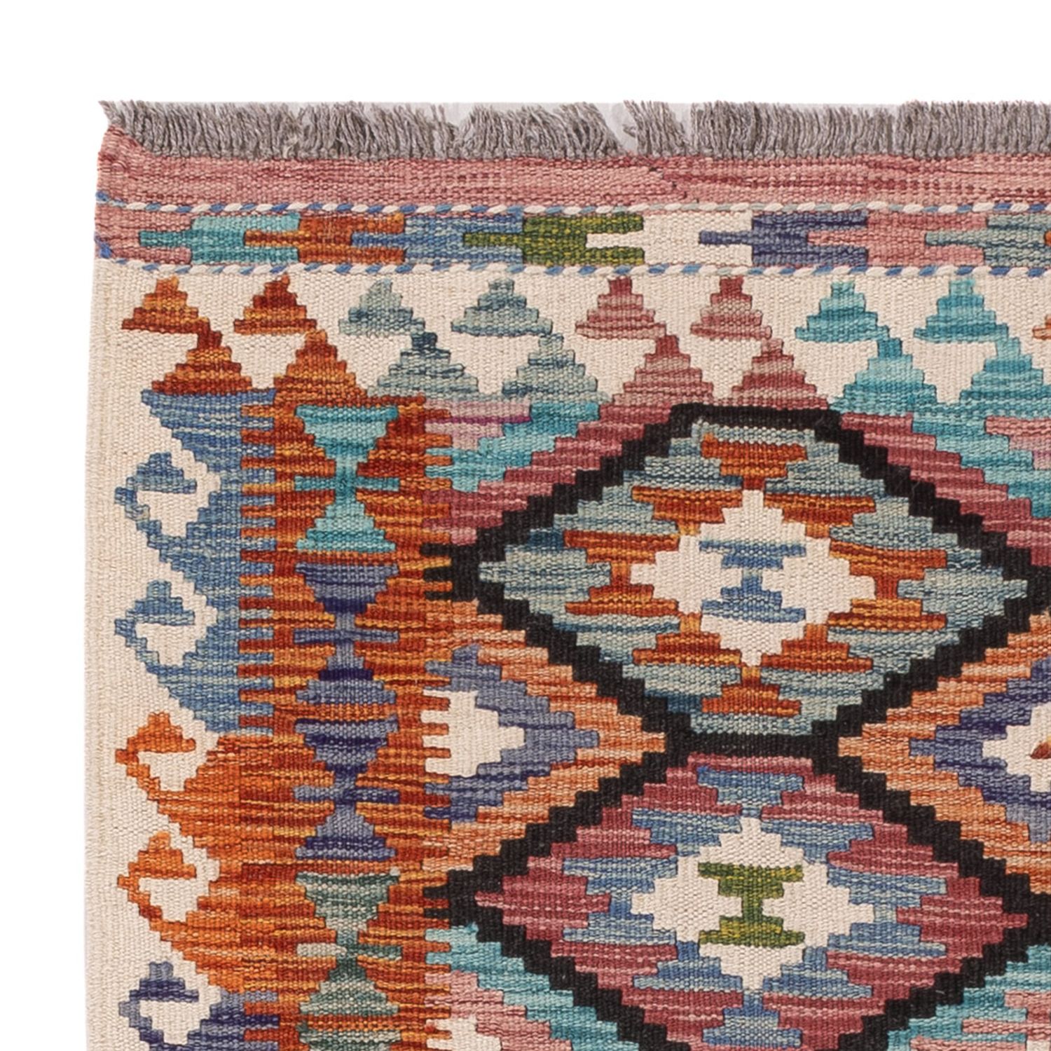 Kelim Rug - Splash square  - 102 x 101 cm - multicolored