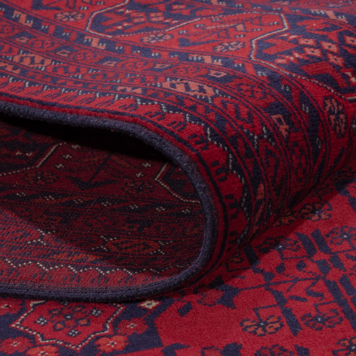 Afghan Rug - Royal - 242 x 181 cm - red