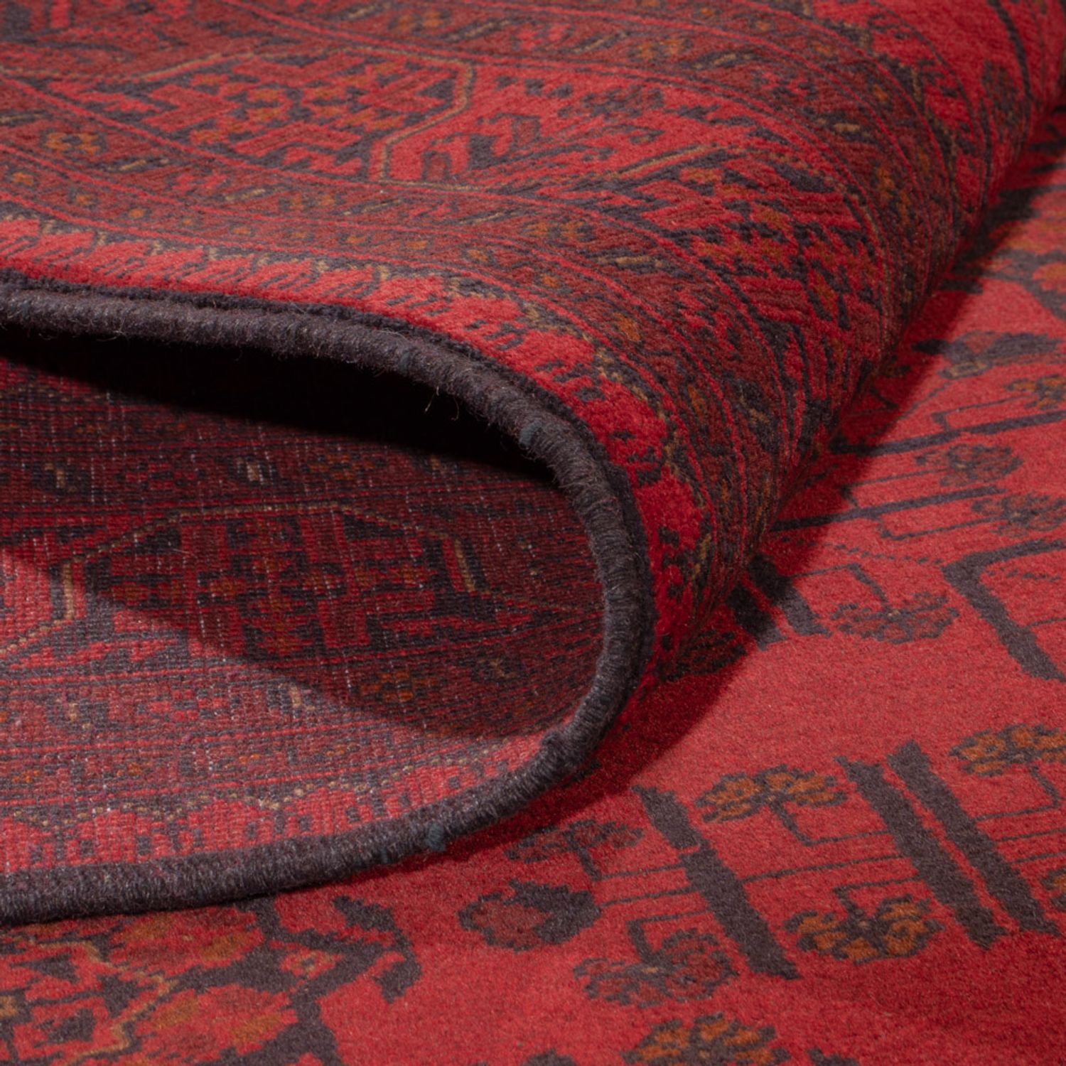 Afghan Rug - Kunduz - 225 x 178 cm - red