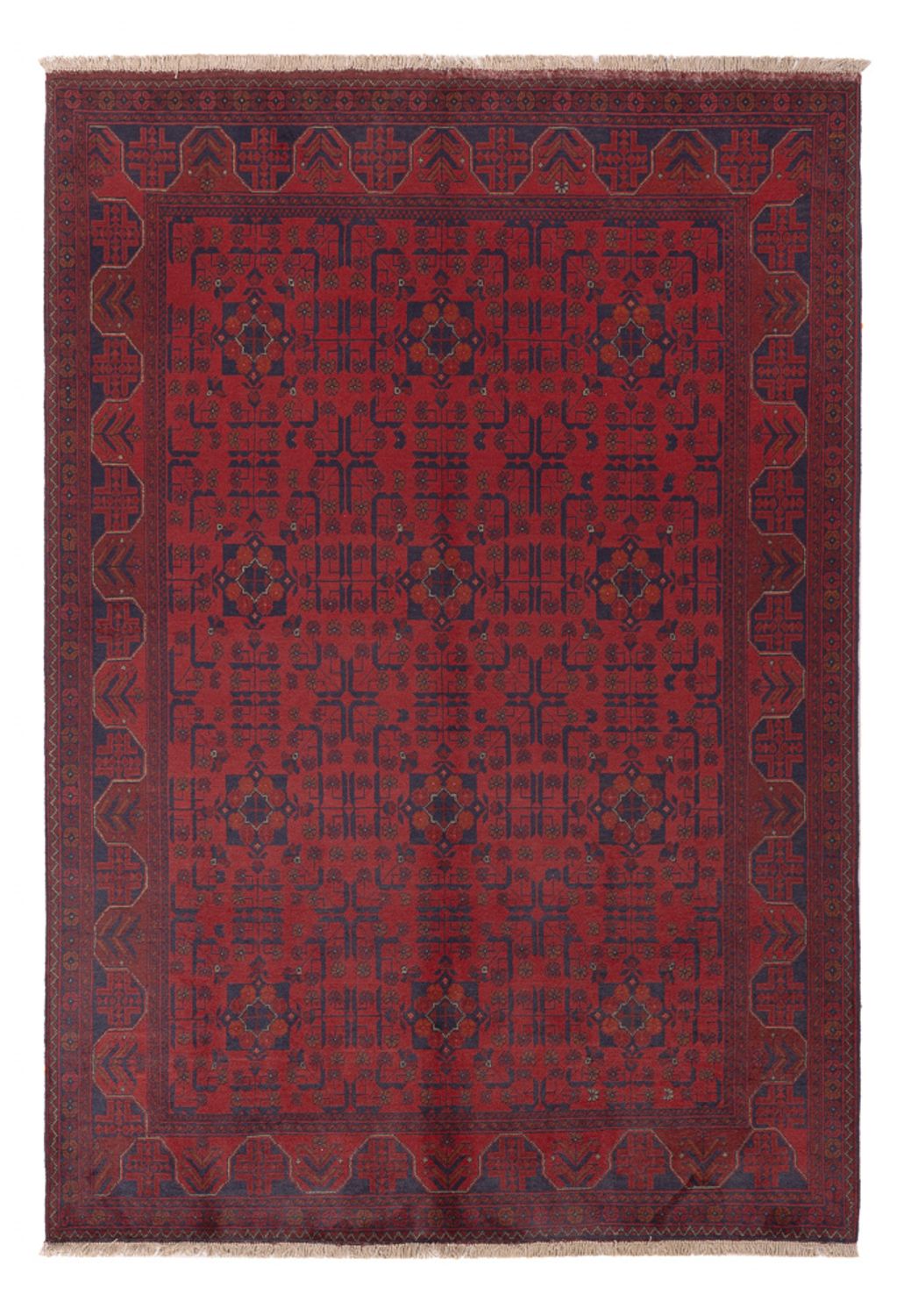 Afghan Rug - Kunduz - 234 x 175 cm - red