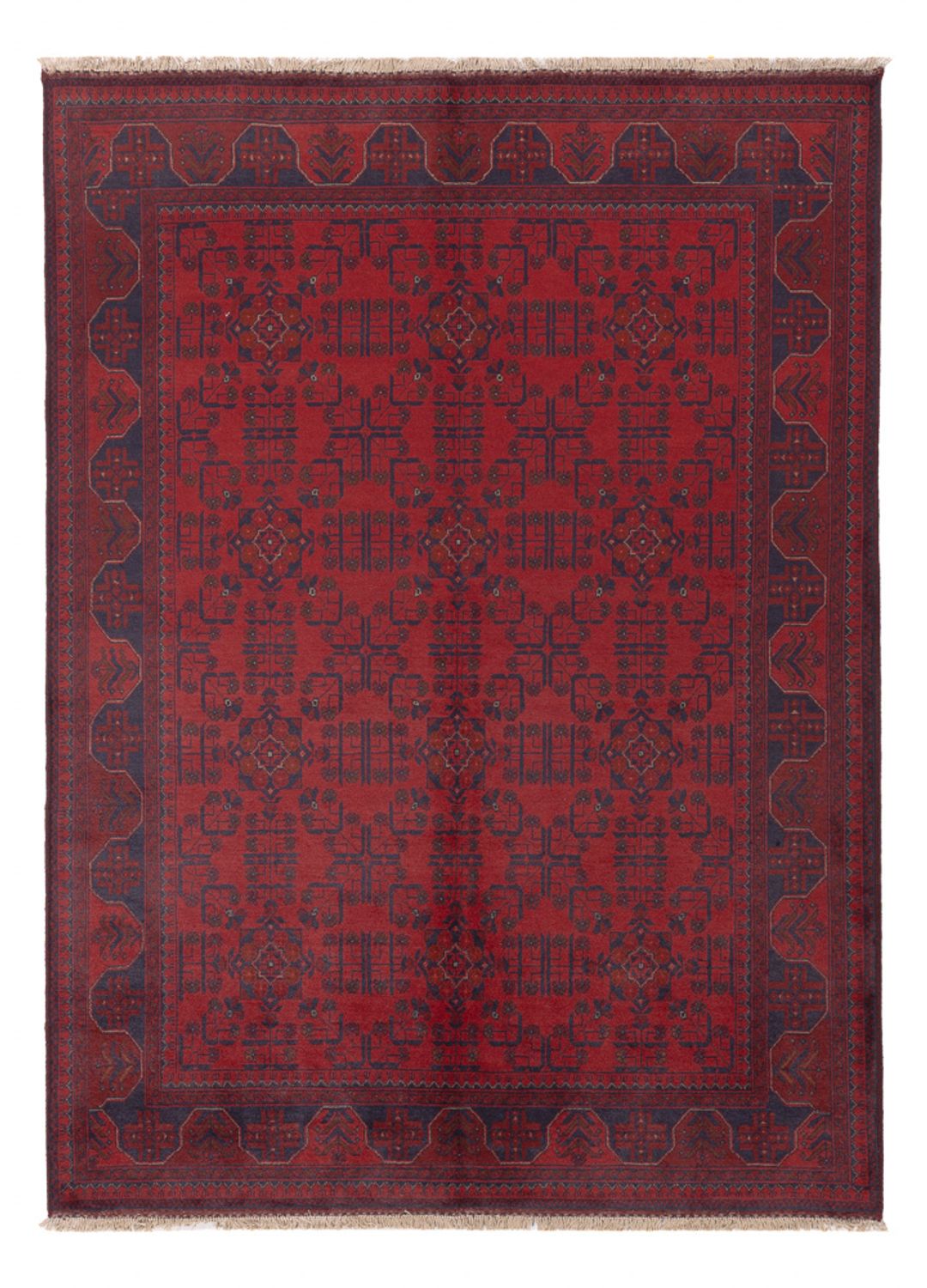 Afghan Rug - Kunduz - 229 x 177 cm - red