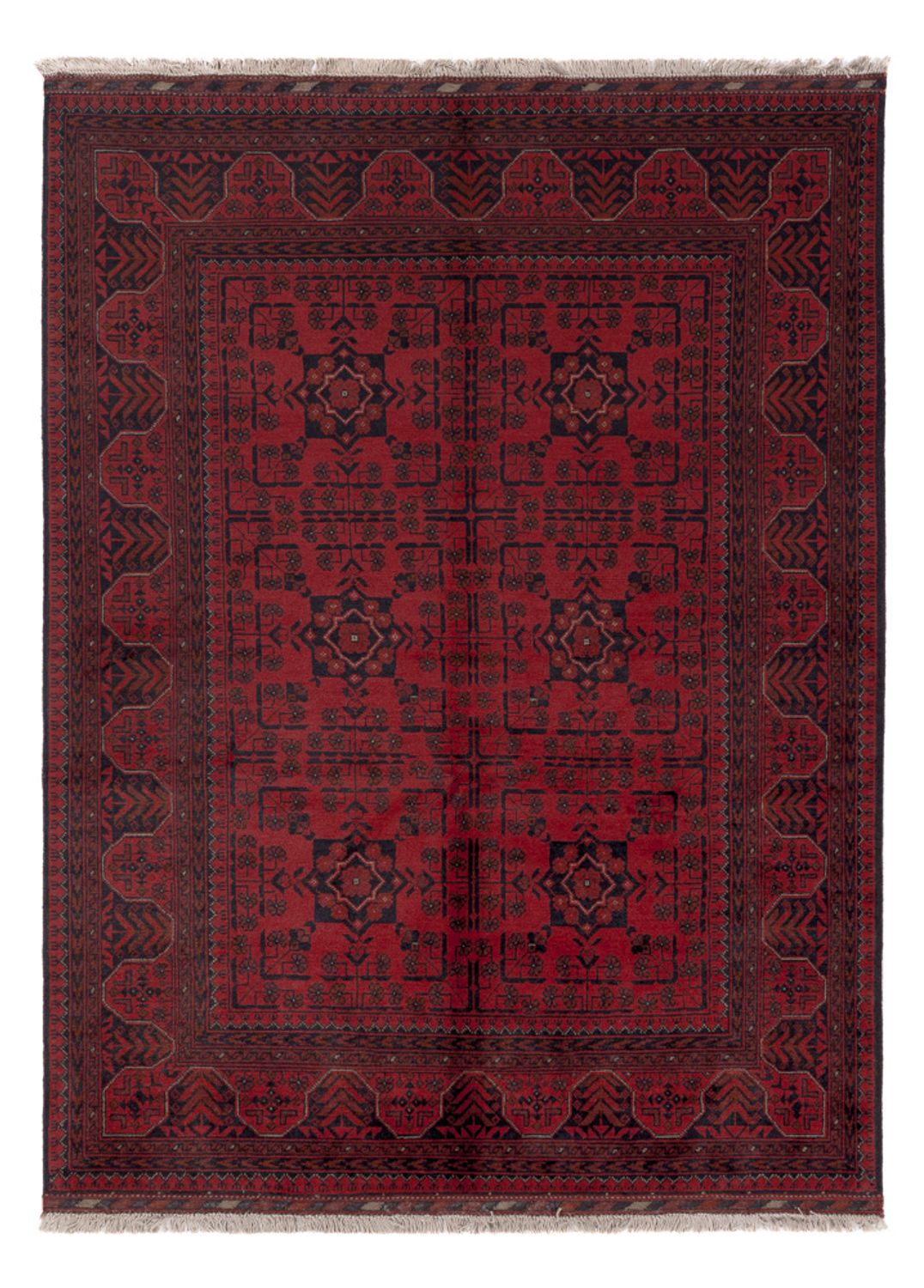 Afghan Rug - Kunduz - 200 x 145 cm - red