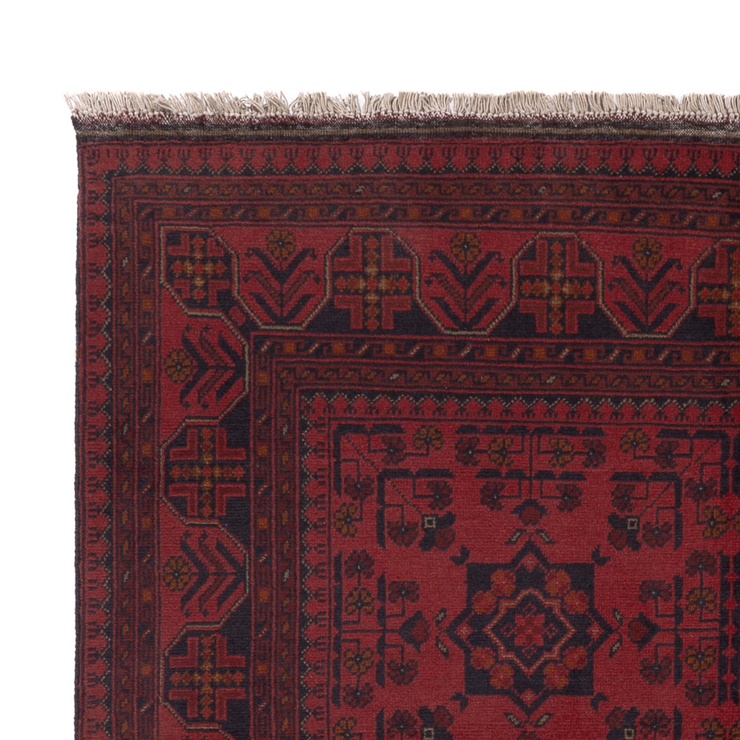 Afghan Rug - Kunduz - 200 x 152 cm - red