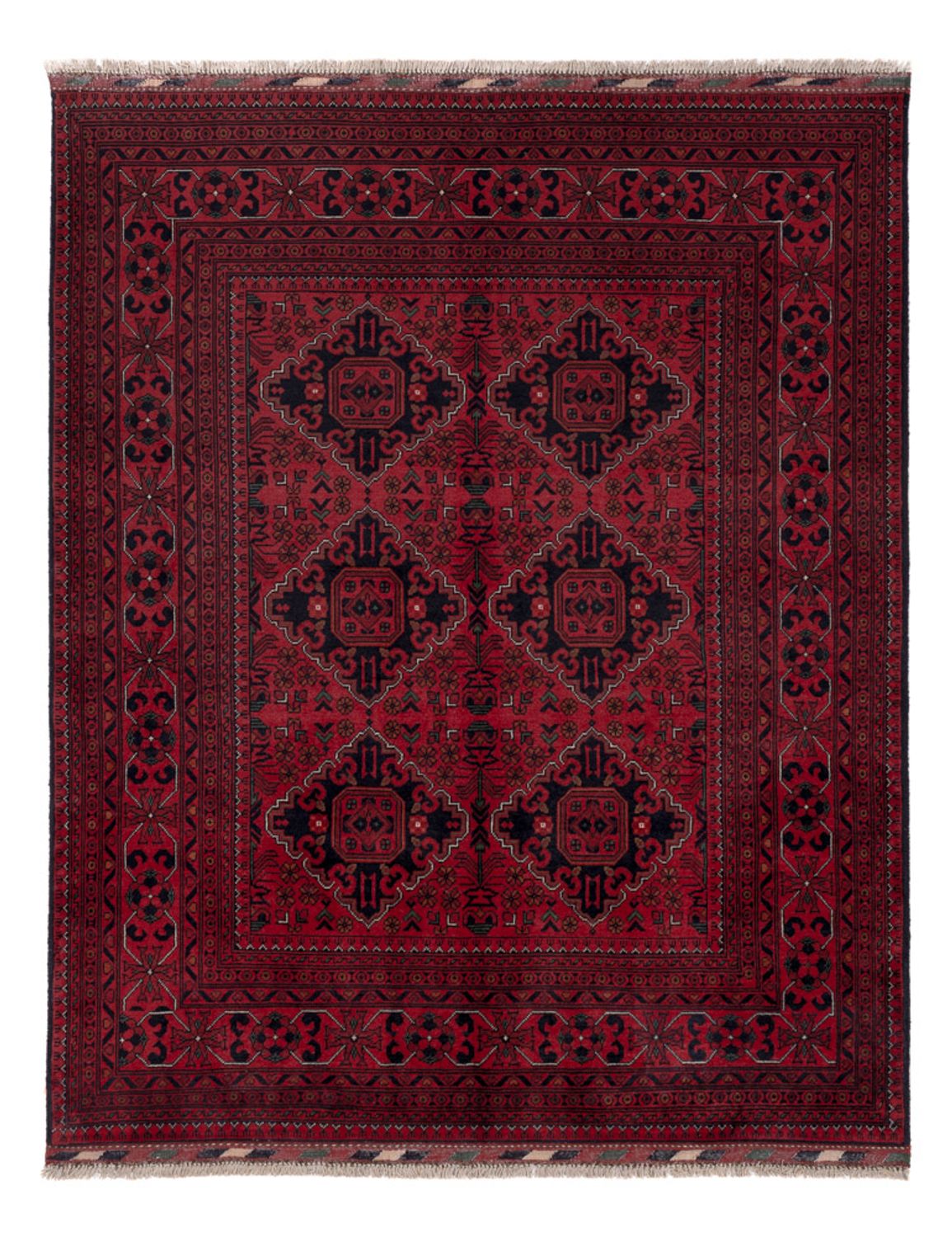 Afghan Rug - Kunduz - Royal - 189 x 154 cm - red