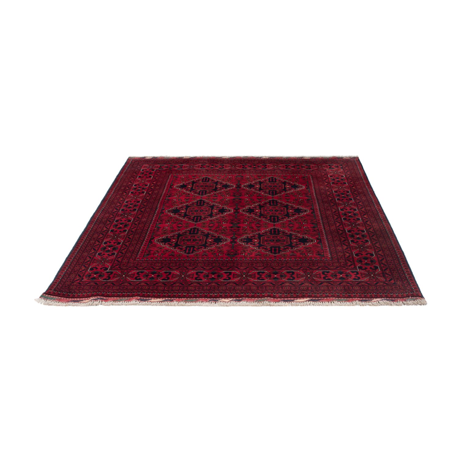 Afghan Rug - Kunduz - Royal - 189 x 154 cm - red