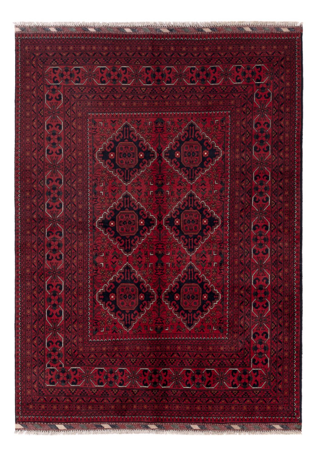 Afghan Rug - Kunduz - Royal - 203 x 150 cm - red