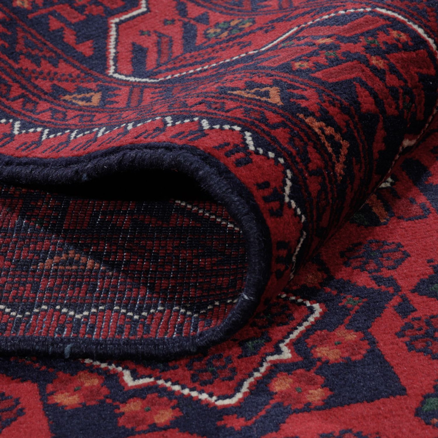 Afghan Rug - Kunduz - Royal - 195 x 153 cm - red