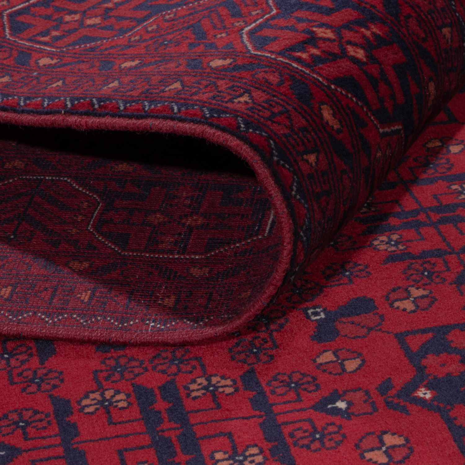 Afghan Rug - Royal - 240 x 176 cm - red