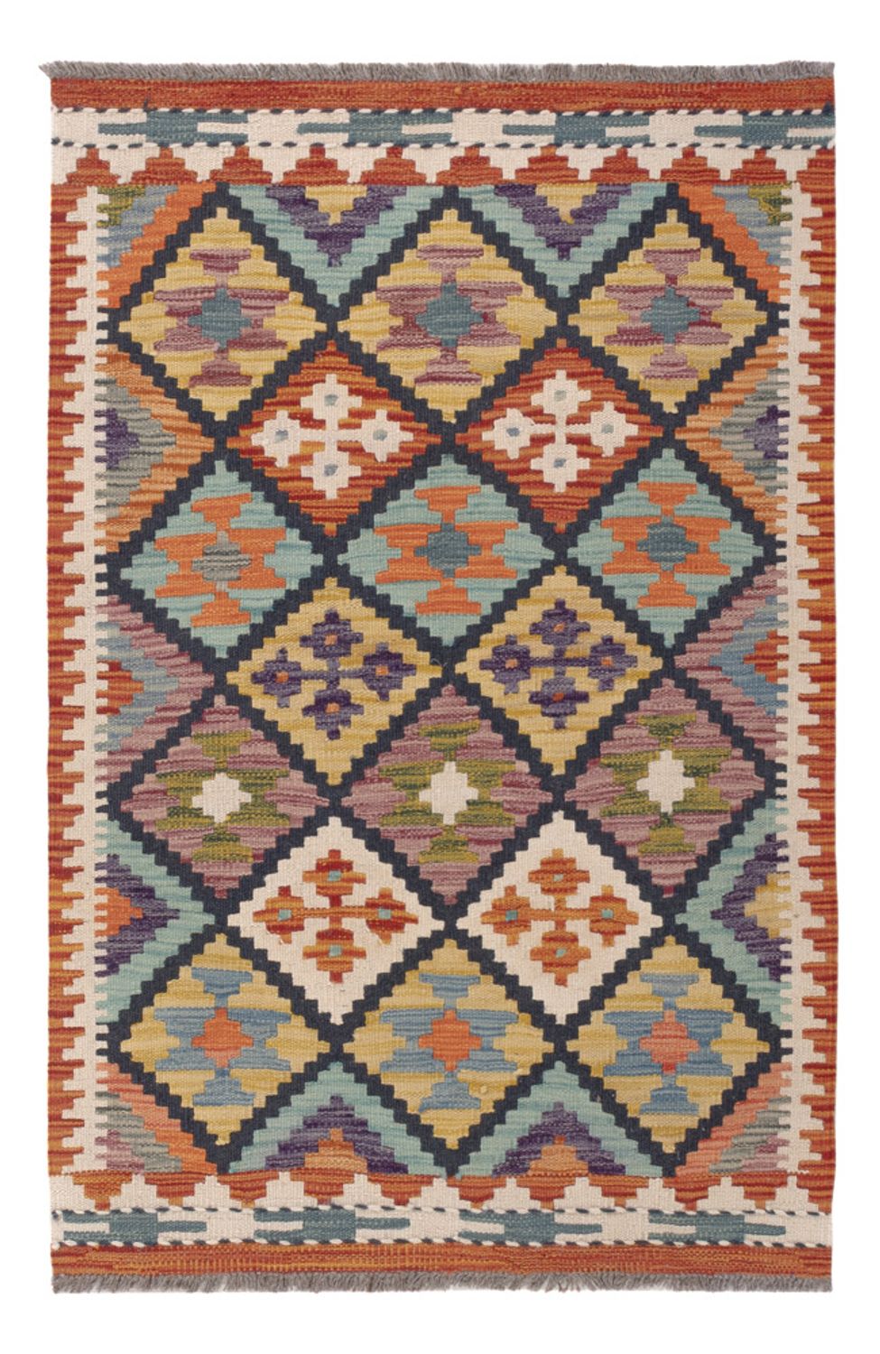 Kelim Rug - Splash - 129 x 81 cm - multicolored