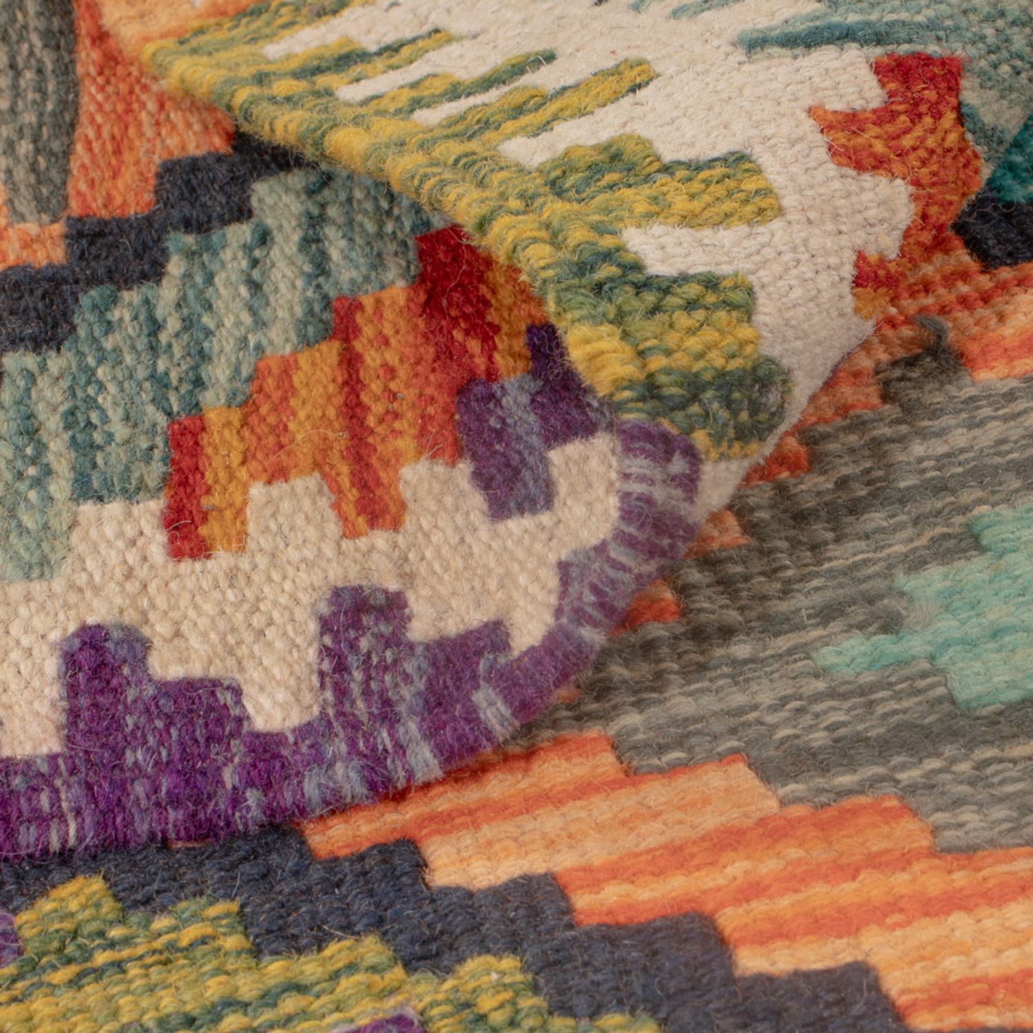 Kelim Rug - Splash - 124 x 81 cm - multicolored