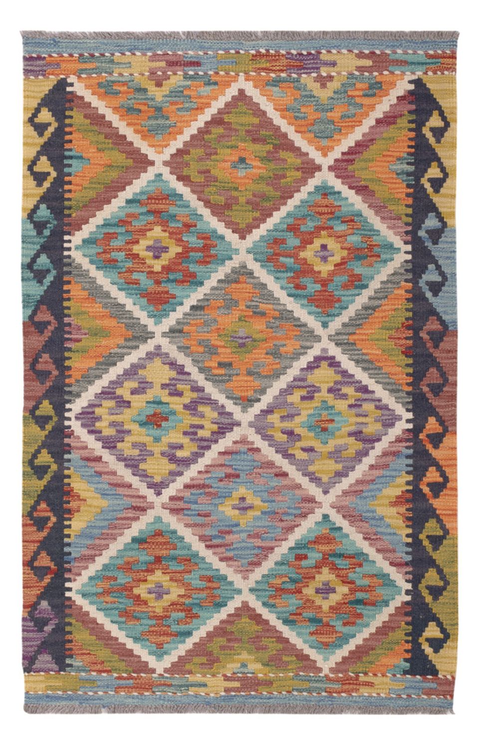 Kelim Rug - Splash - 123 x 80 cm - multicolored
