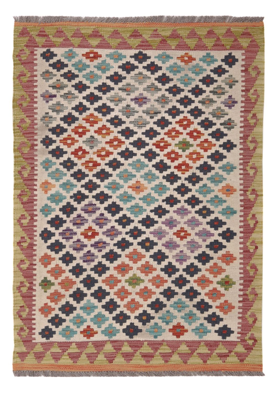 Kelim Rug - Splash - 126 x 87 cm - multicolored