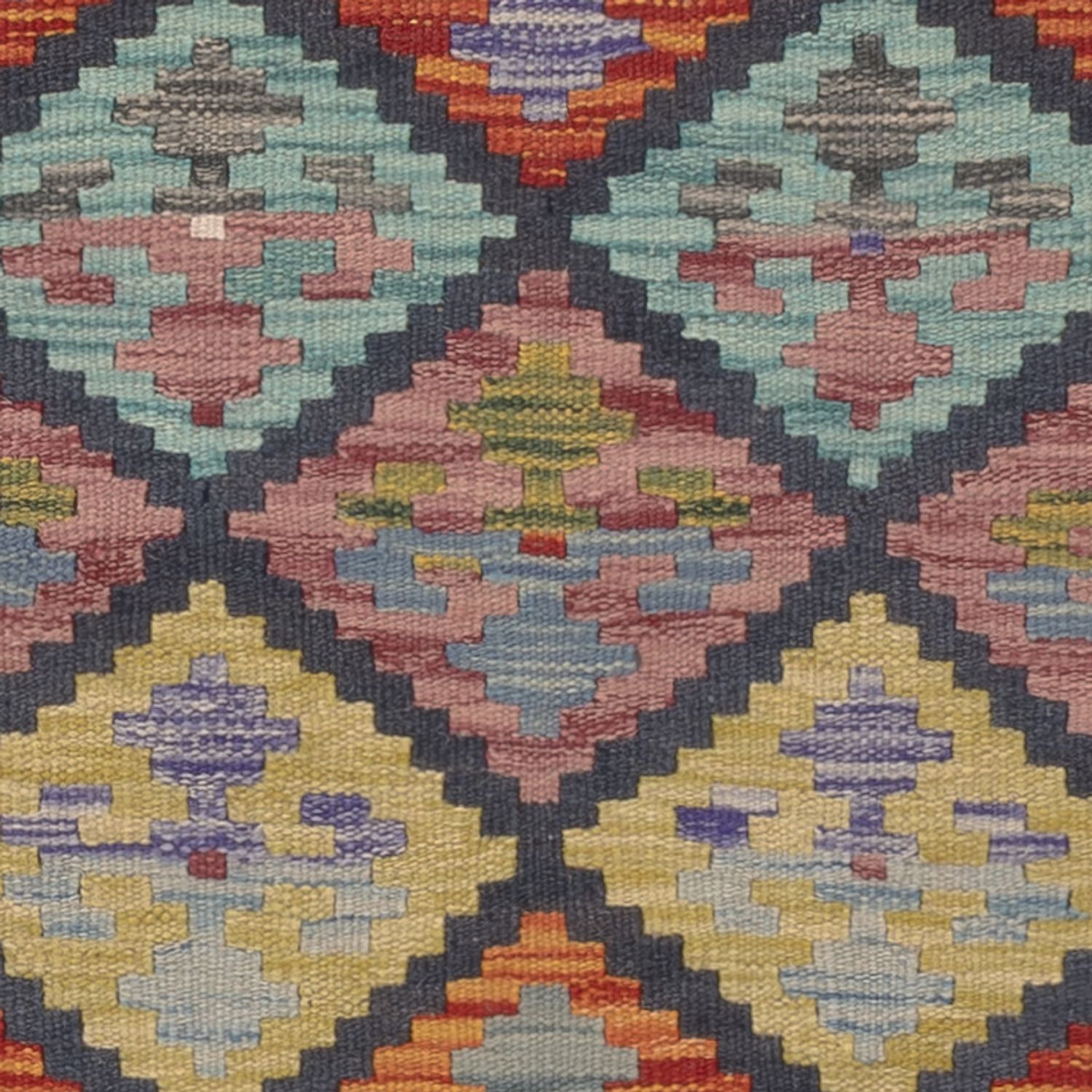 Kelim Rug - Splash - 123 x 86 cm - multicolored