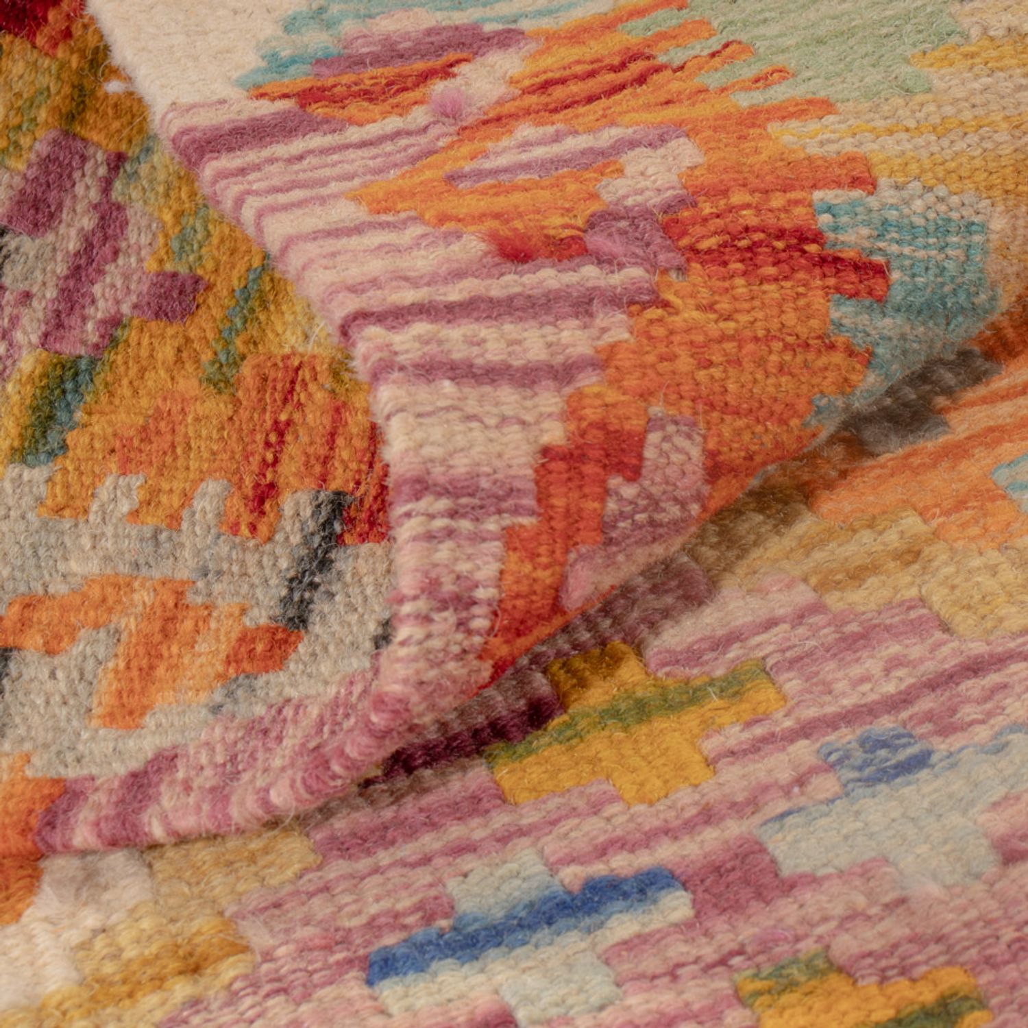 Kelim Rug - Splash - 124 x 84 cm - multicolored