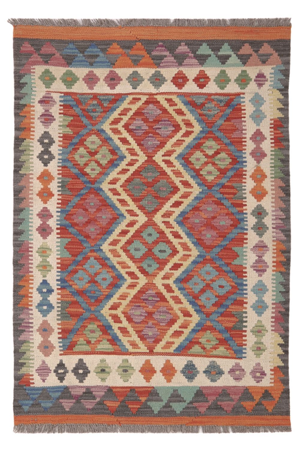 Kelim Rug - Splash - 124 x 83 cm - multicolored