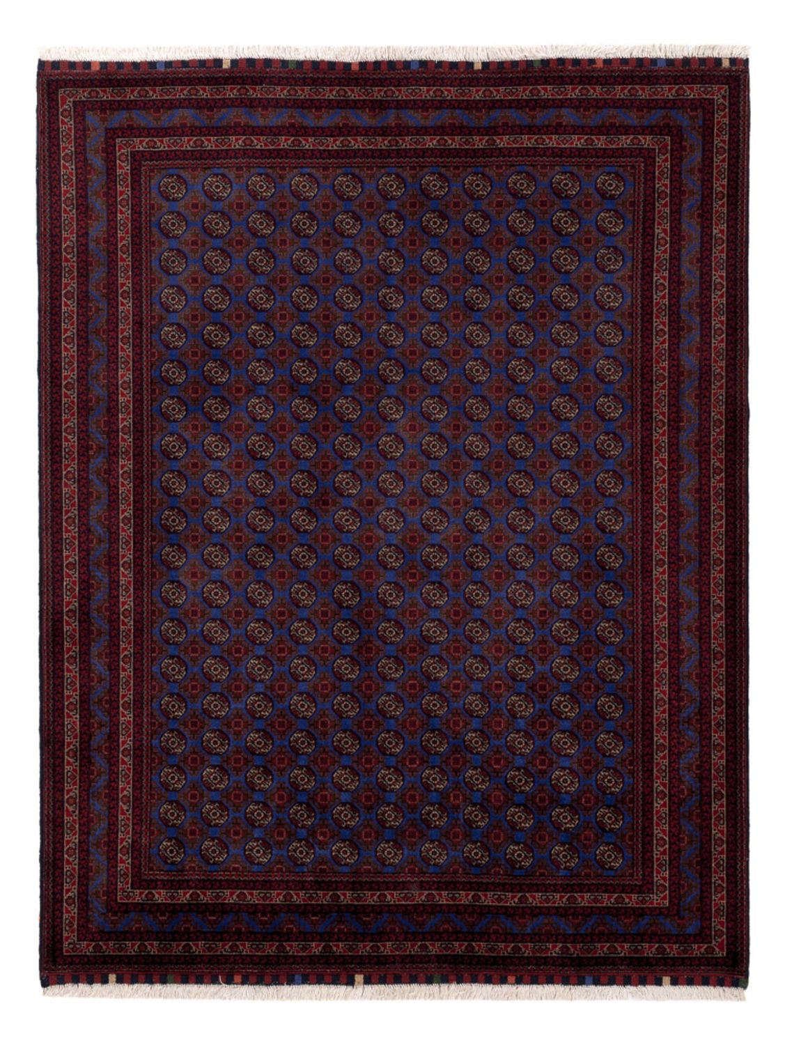 Afghan Rug - Royal - 195 x 151 cm - blue