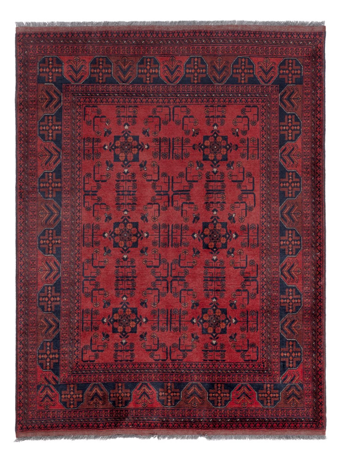 Afghan Rug - Kunduz - 203 x 154 cm - red
