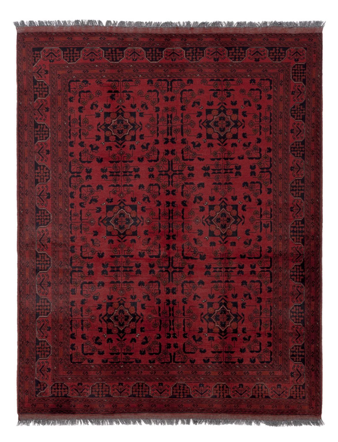 Afghan Rug - Kunduz - 198 x 153 cm - red