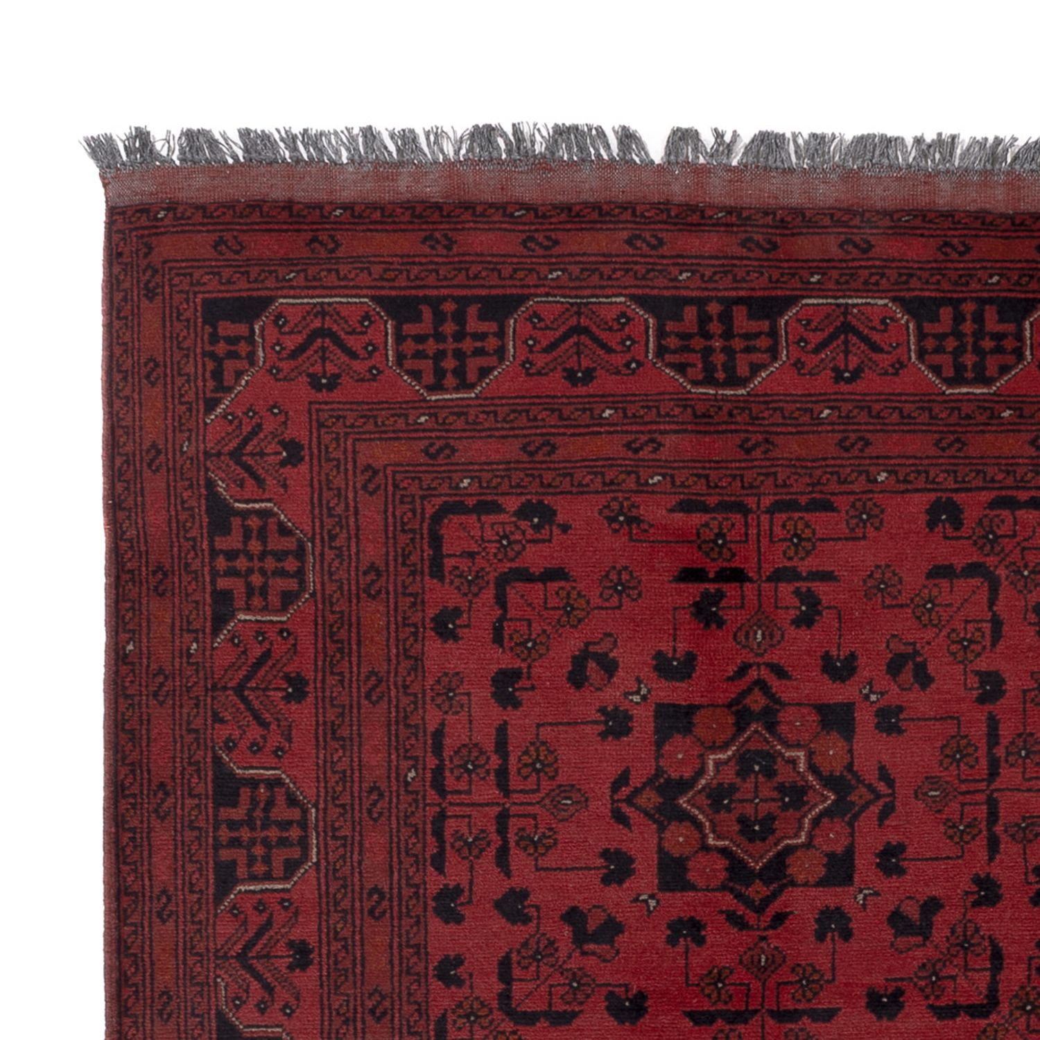 Afghan Rug - Kunduz - 198 x 153 cm - red
