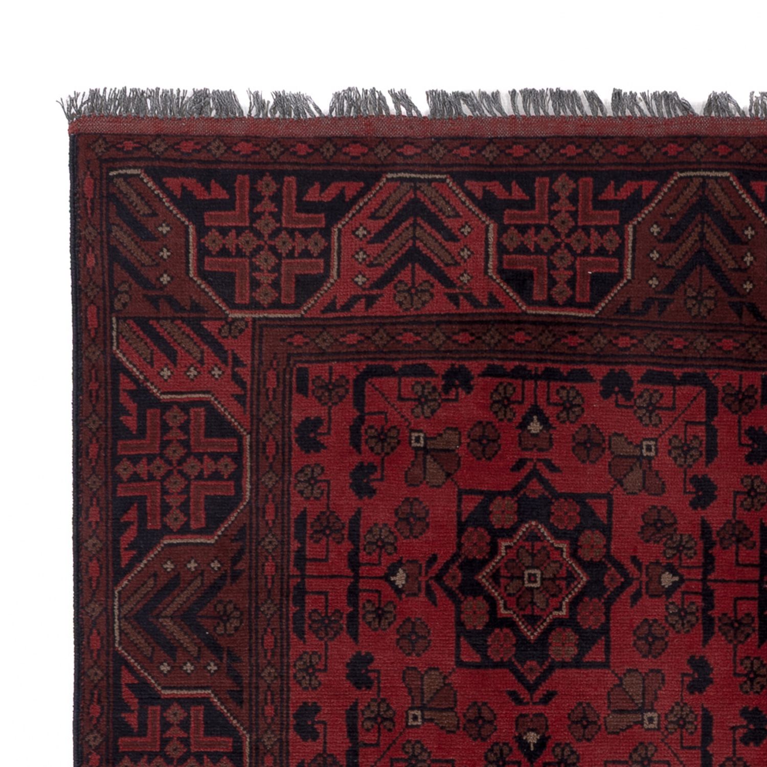 Afghan Rug - Kunduz - 193 x 150 cm - red
