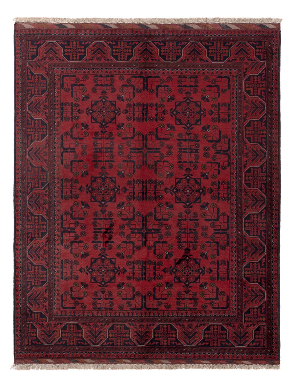 Afghan Rug - Kunduz - 191 x 155 cm - red