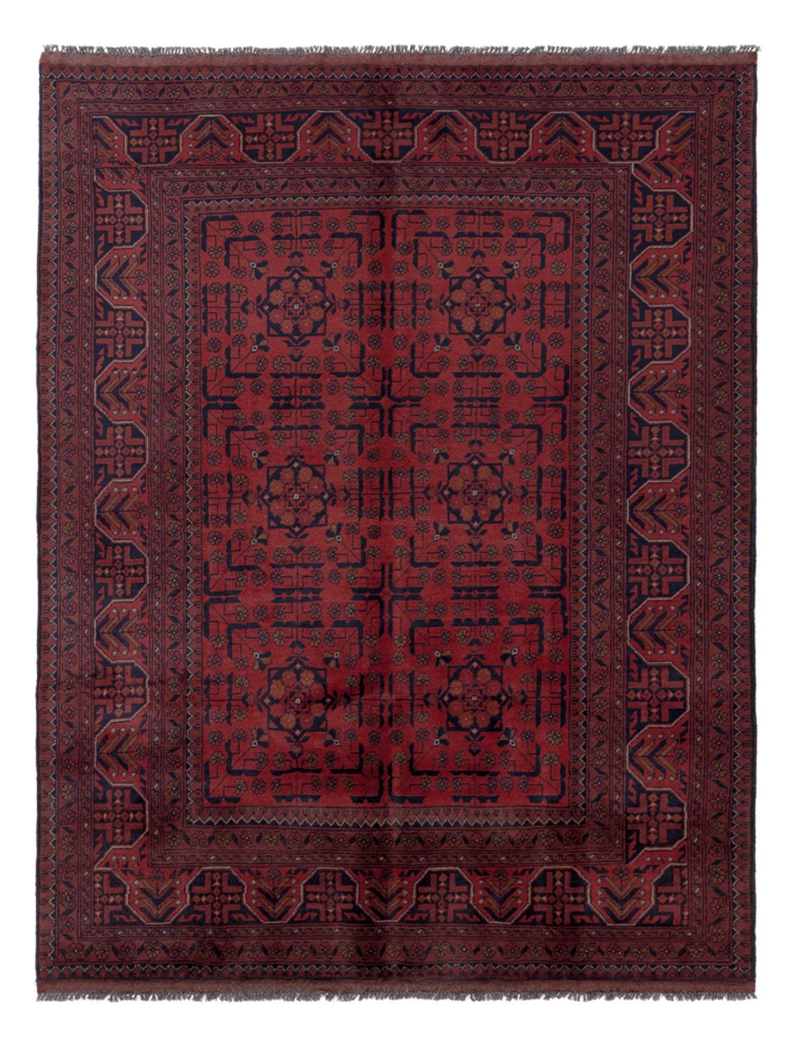Afghan Rug - Kunduz - 197 x 151 cm - red